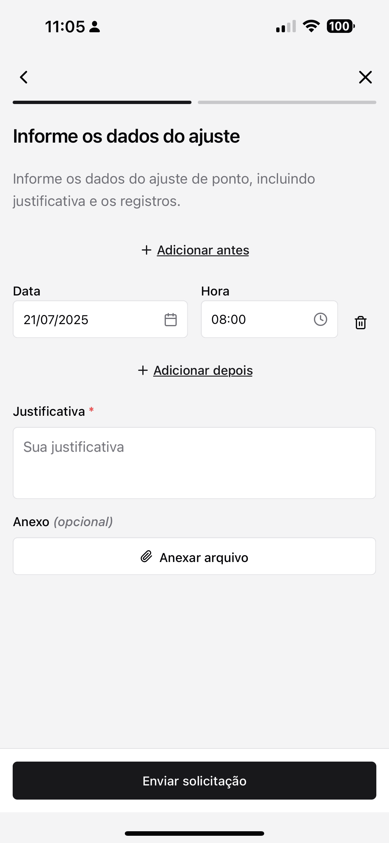 Ajustar ponto